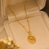 A fringed, embossed star-studded, diamond-encrusted pendant snake bone chain with an aged French court style, a light luxury accessory, and a high-end stainless steel decorative necklace Application Scenario
